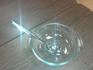 Is this your bowl or spoon?  They were left behind.